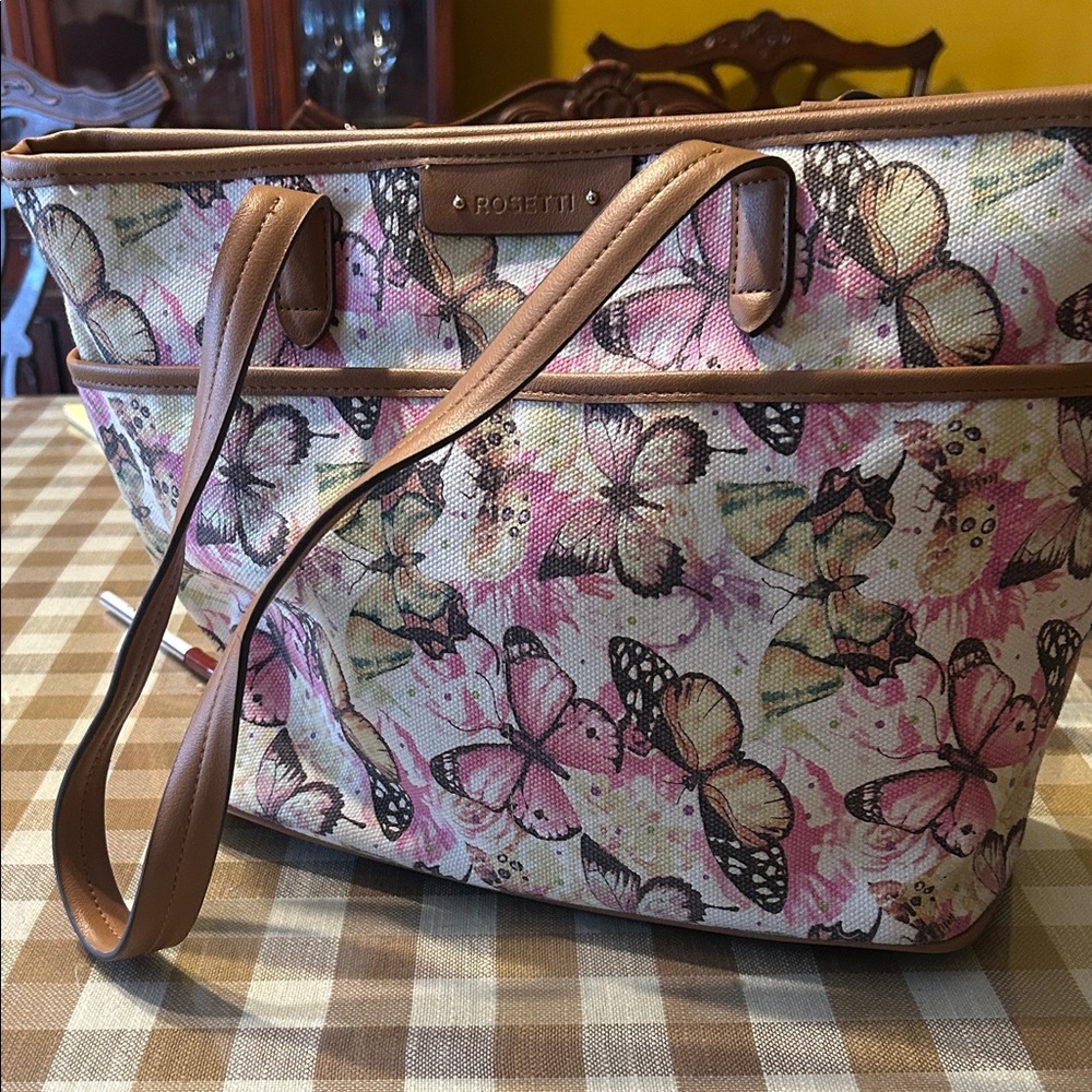 NWT Rosetti Multicolor Butterfly Tote Bag